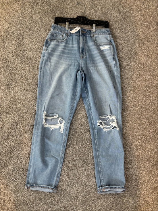American Eagle Outfitters Denim - American Eagle Outfitters Light Blue Distressed Mom Jeans